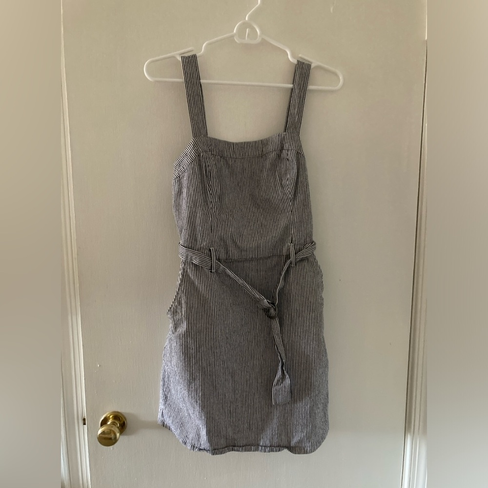 Hollister black and white stripe romper top skirt jumpsuit women’s small
